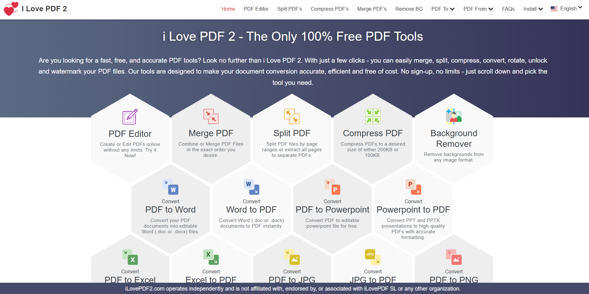 ilovepdf2 screenshot and logo